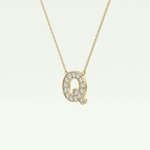 0.268 CT Round Lab-Grown Diamond Q Initial Necklace 3