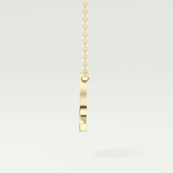 0.268 CT Round Lab-Grown Diamond Q Initial Necklace 4