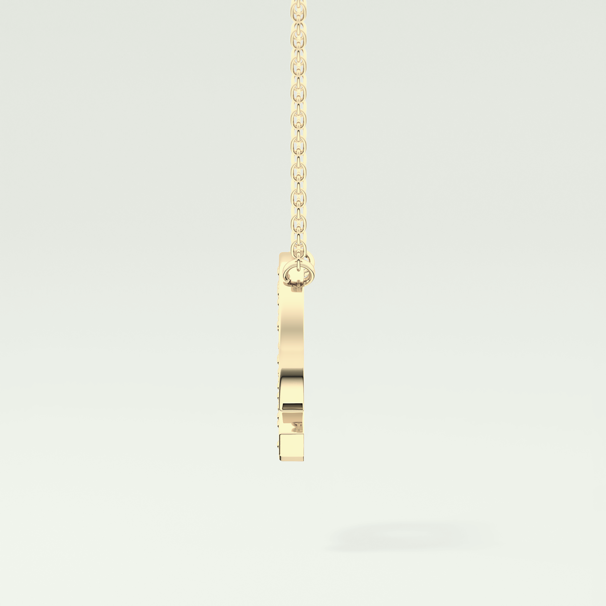 0.268 CT Round Lab-Grown Diamond Q Initial Necklace 4