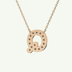 0.268 CT Round Lab-Grown Diamond Q Initial Necklace 10
