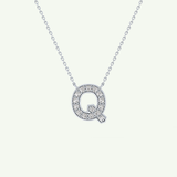 0.268 CT Round Lab-Grown Diamond Q Initial Necklace 12