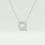 0.268 CT Round Lab-Grown Diamond Q Initial Necklace 11