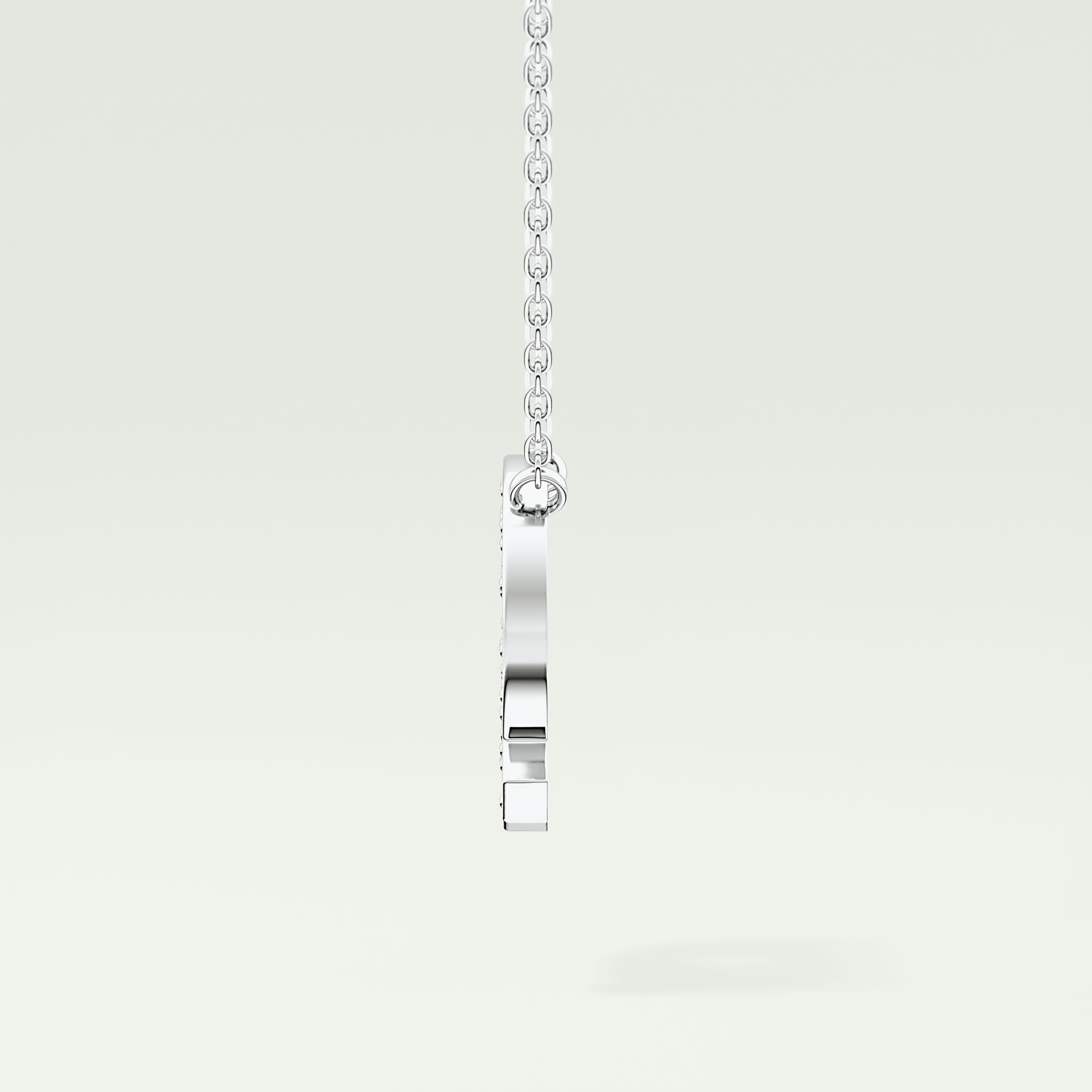 0.268 CT Round Lab-Grown Diamond Q Initial Necklace 14