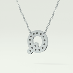 0.268 CT Round Lab-Grown Diamond Q Initial Necklace 15