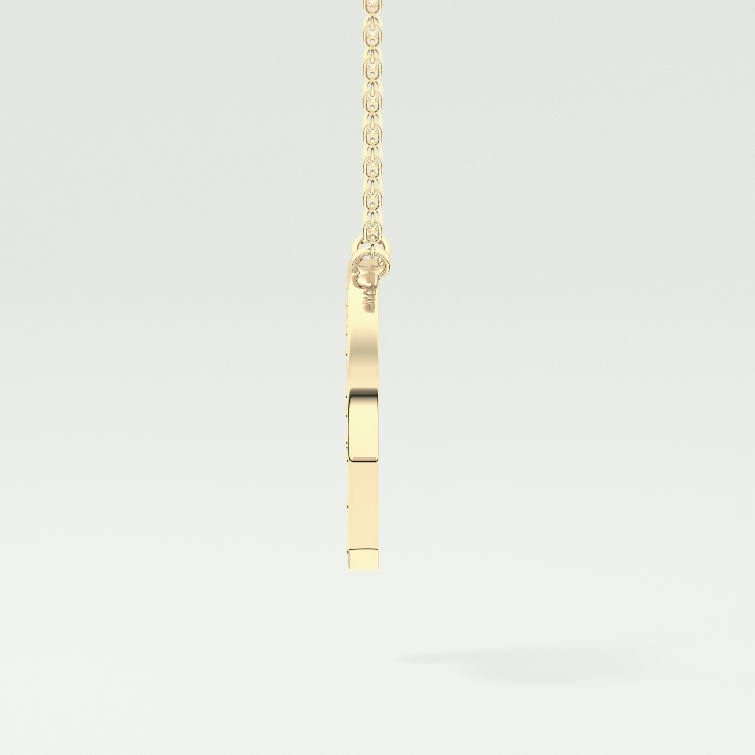 0.39 CT Round Lab-Grown Diamond P Initial Necklace 4