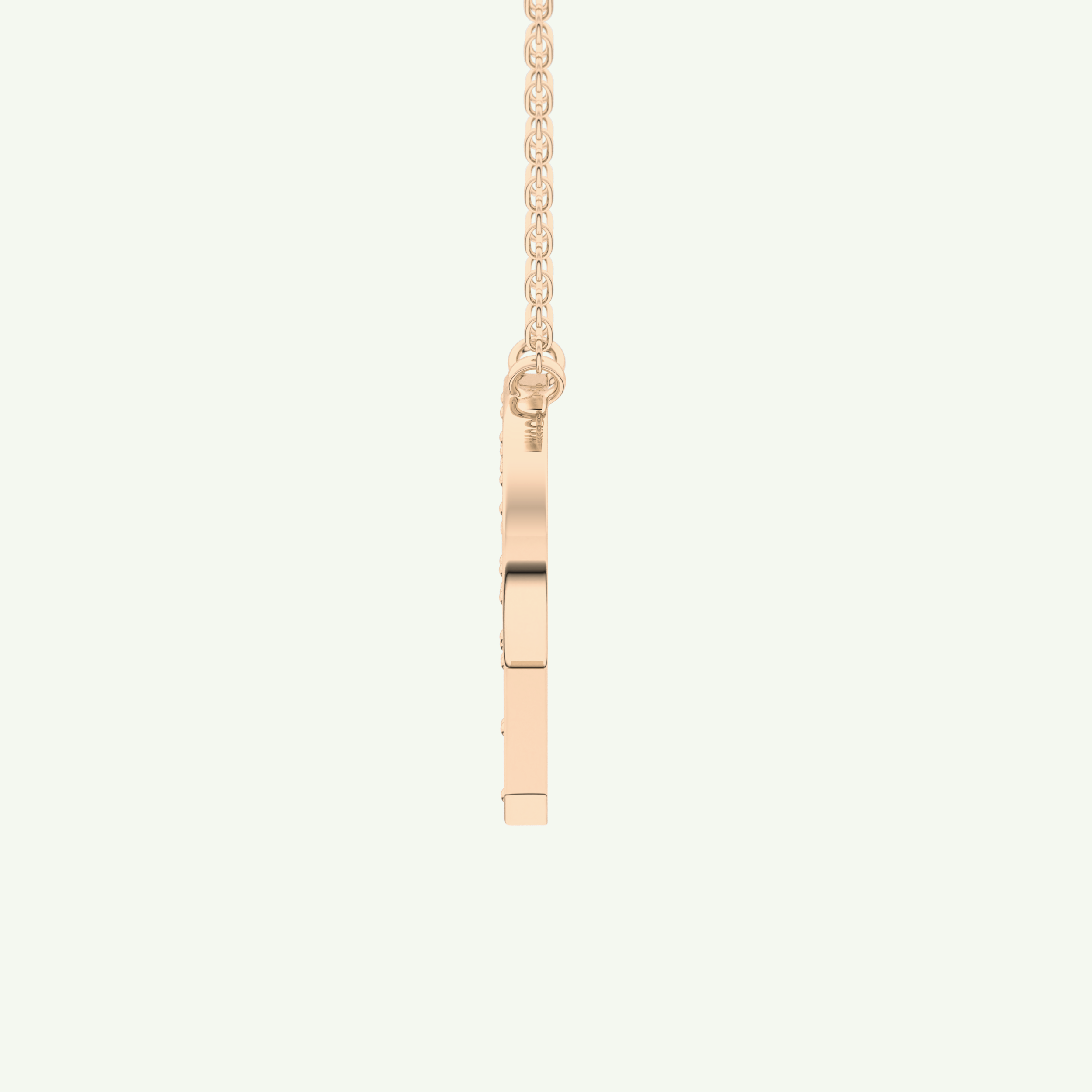 0.39 CT Round Lab-Grown Diamond P Initial Necklace 10