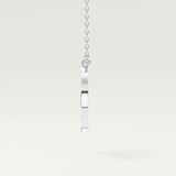 0.39 CT Round Lab-Grown Diamond P Initial Necklace 16