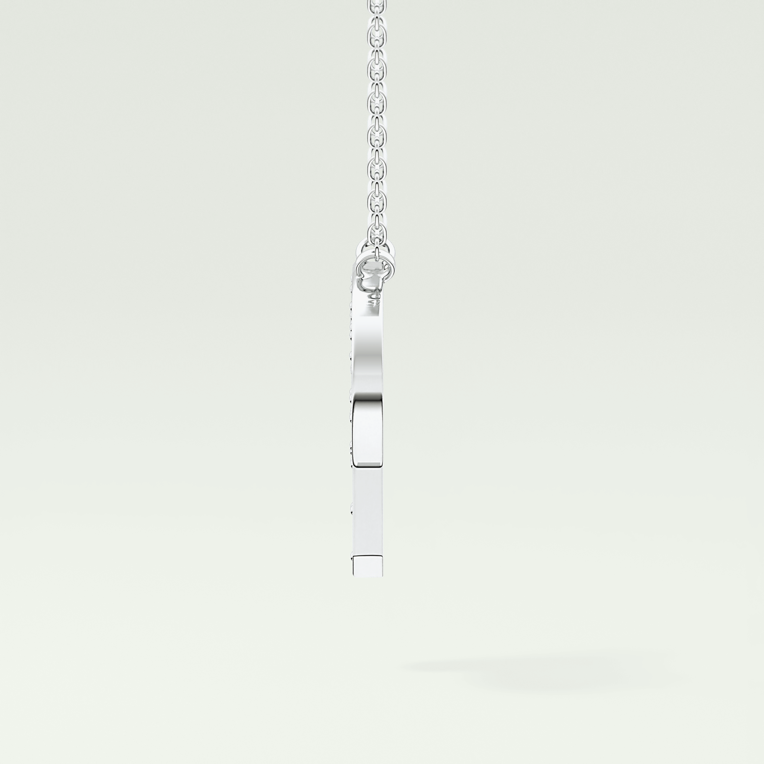 0.39 CT Round Lab-Grown Diamond P Initial Necklace 16
