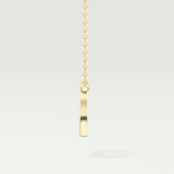 0.22 CT Round Lab-Grown Diamond O Initial Necklace 4