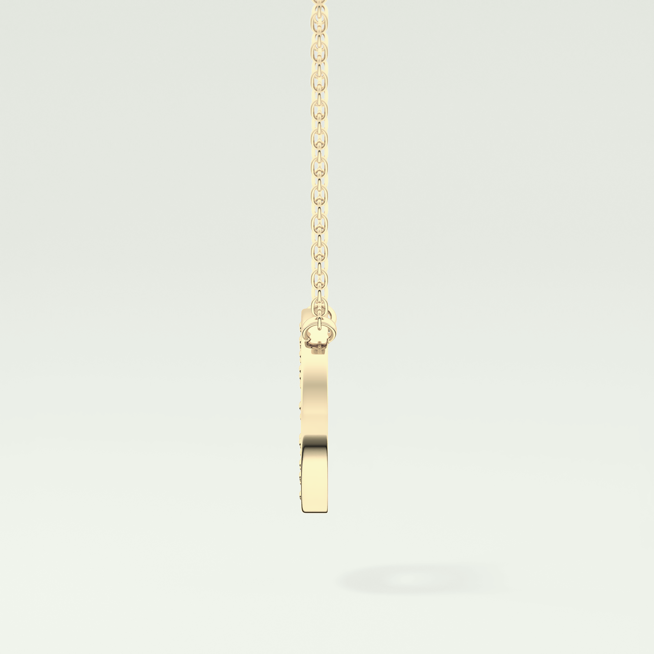 0.22 CT Round Lab-Grown Diamond O Initial Necklace 4