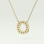 0.22 CT Round Lab-Grown Diamond O Initial Necklace 6