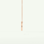0.22 CT Round Lab-Grown Diamond O Initial Necklace 14