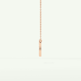 0.22 CT Round Lab-Grown Diamond O Initial Necklace 14