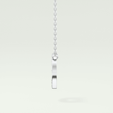 0.22 CT Round Lab-Grown Diamond O Initial Necklace 18