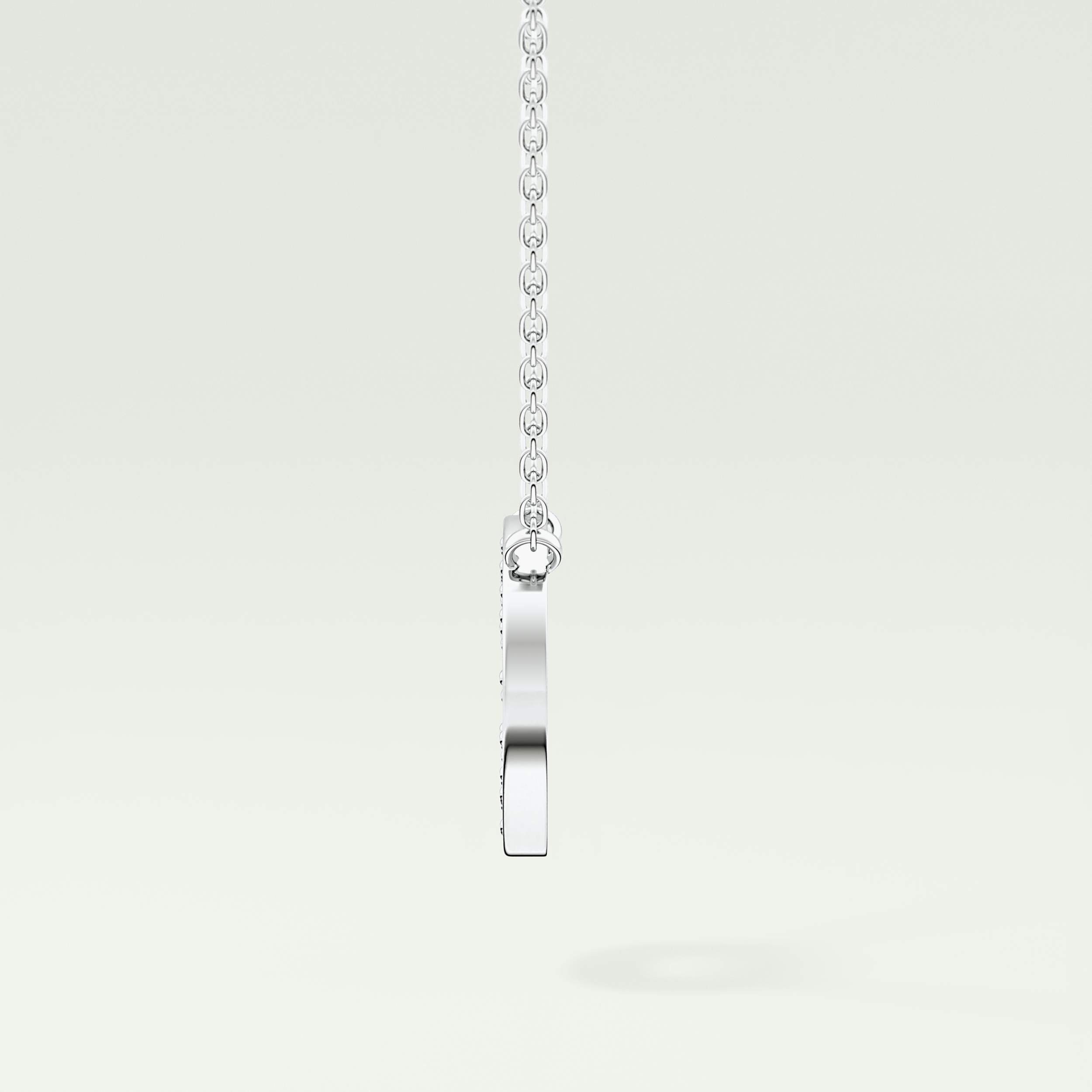 0.22 CT Round Lab-Grown Diamond O Initial Necklace 18