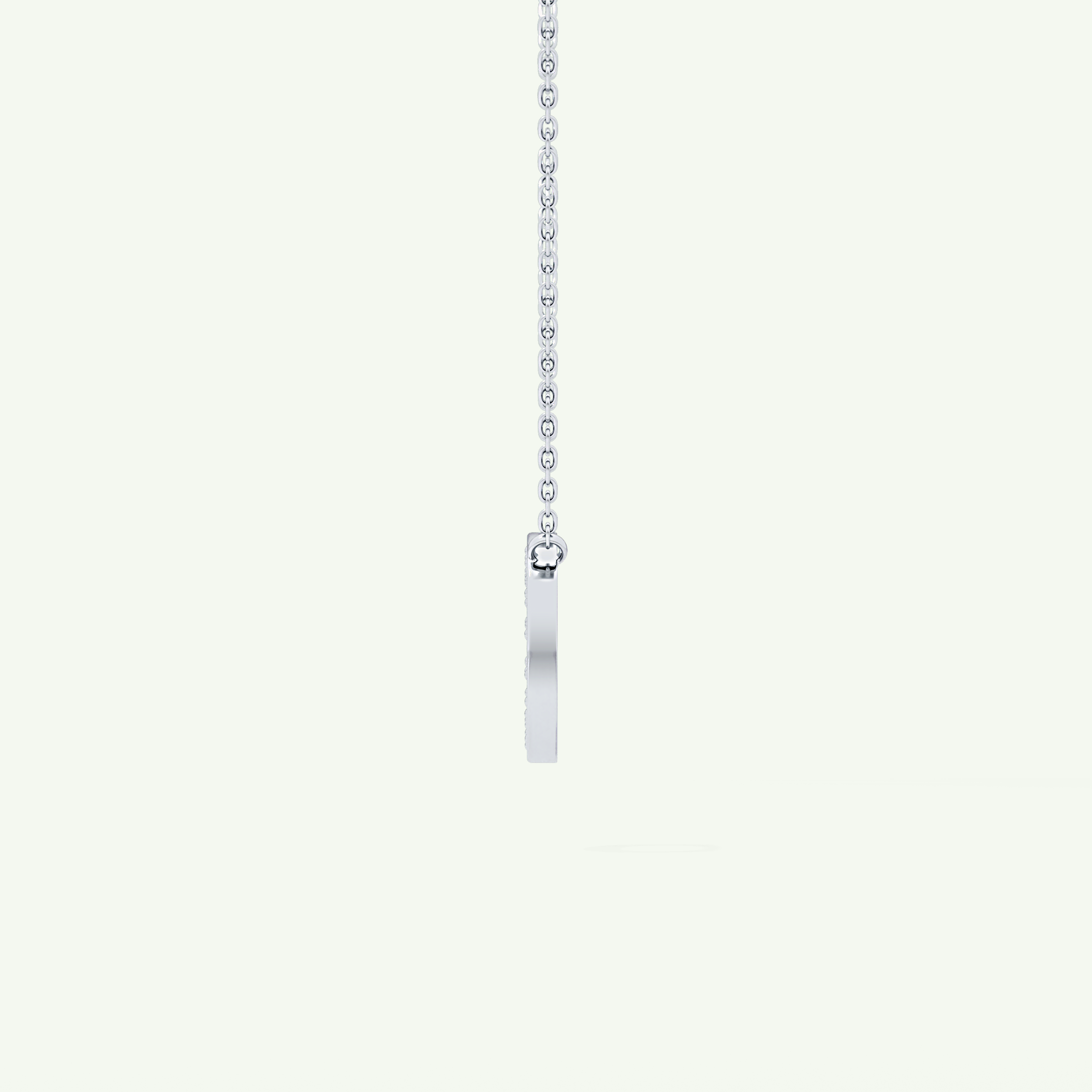 0.22 CT Round Lab-Grown Diamond O Initial Necklace 21