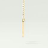 0.31 CT Round Lab-Grown Diamond N Initial Necklace 4