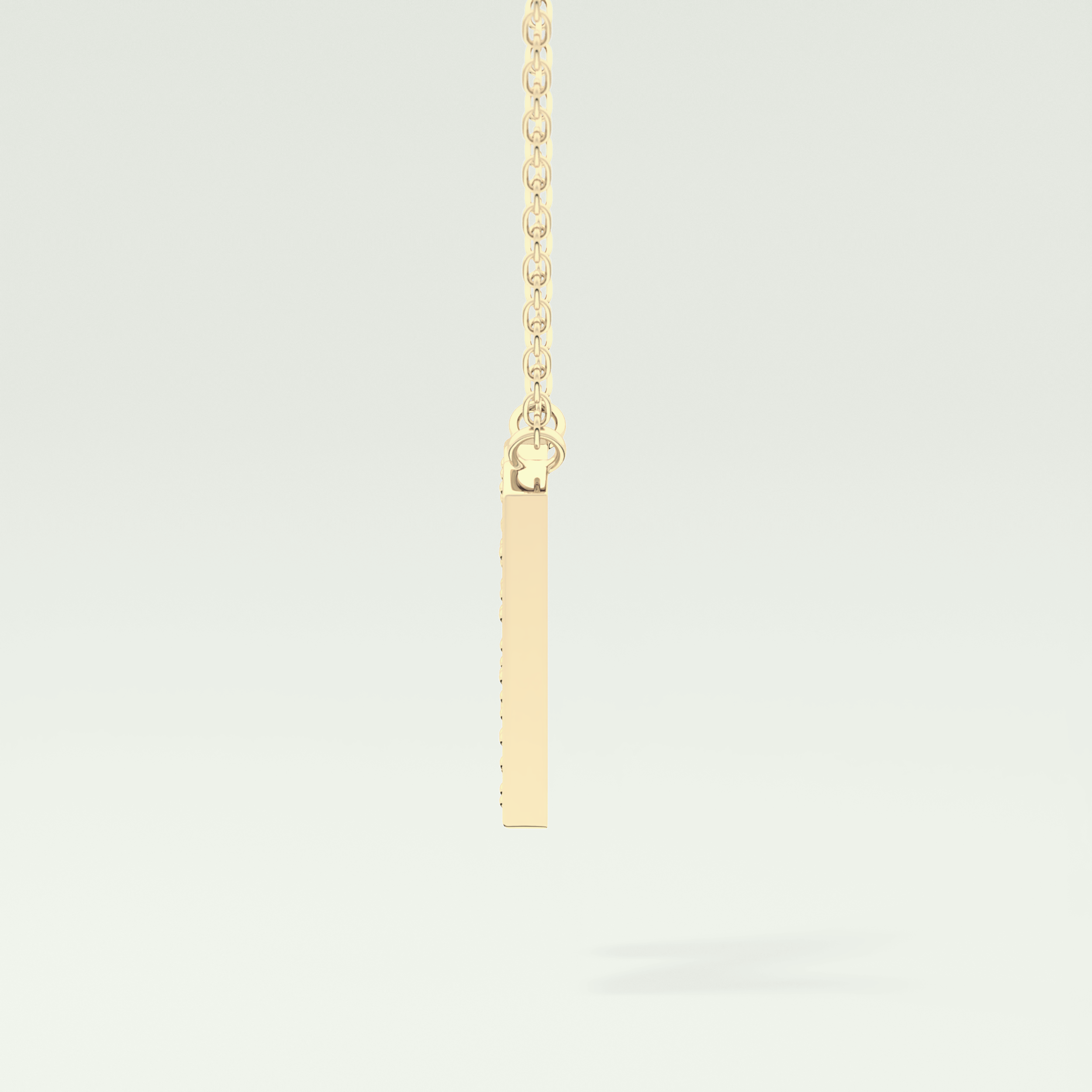 0.31 CT Round Lab-Grown Diamond N Initial Necklace 4