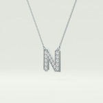 0.31 CT Round Lab-Grown Diamond N Initial Necklace 15