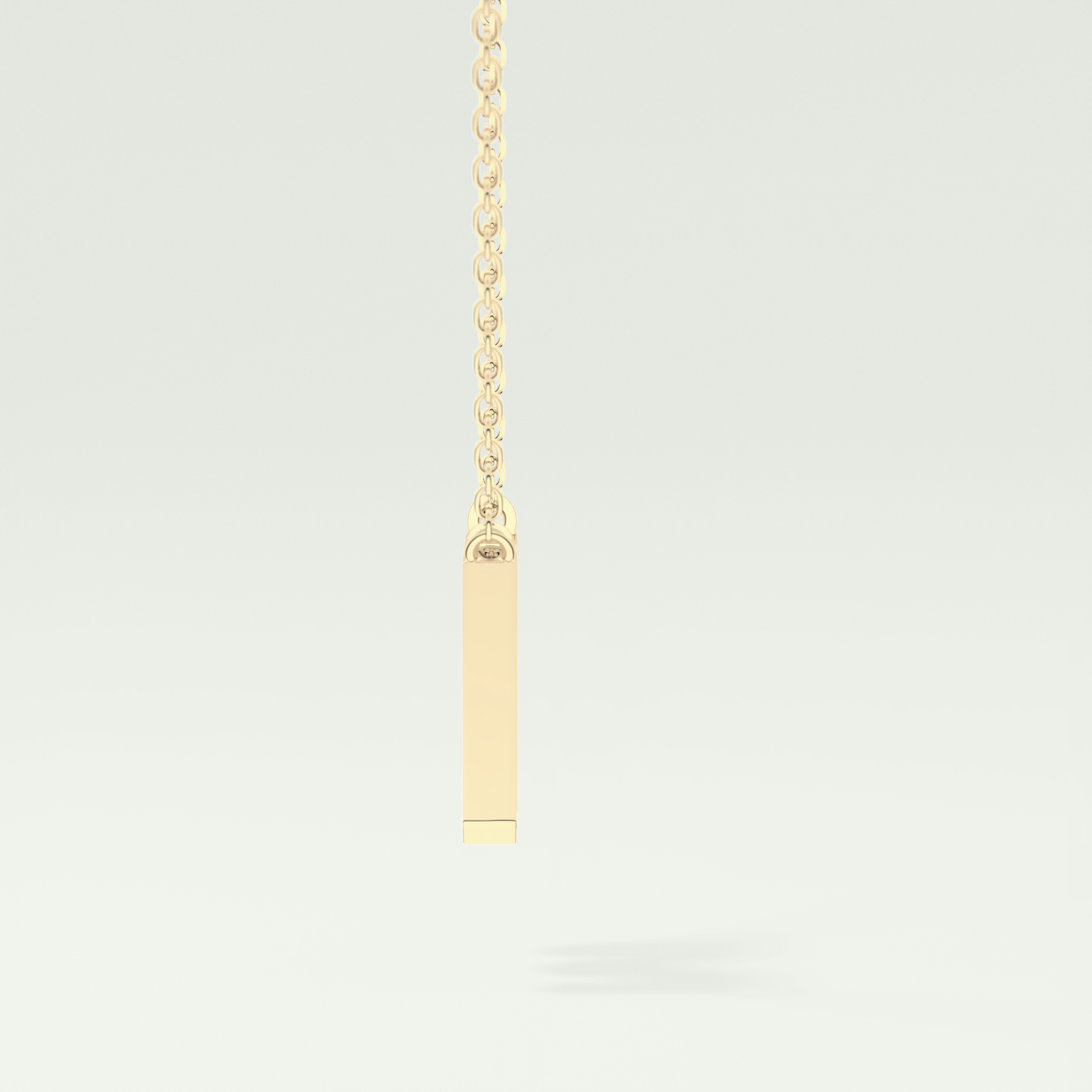0.202 CT Round Lab-Grown Diamond M Initial Necklace 4