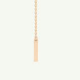 0.202 CT Round Lab-Grown Diamond M Initial Necklace 10