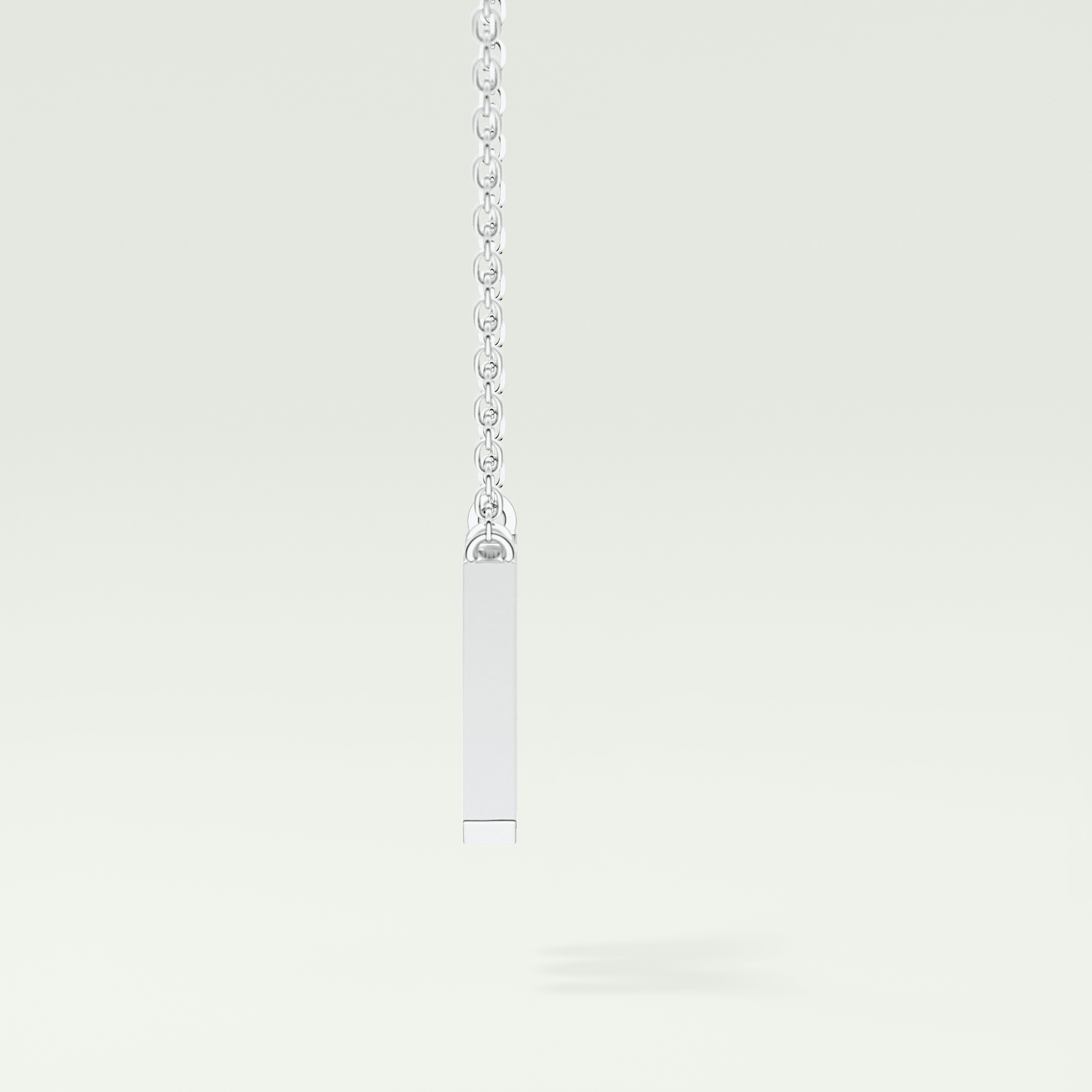 0.202 CT Round Lab-Grown Diamond M Initial Necklace 16