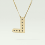 0.24 TCW Round Lab-Grown Diamond L Initial Necklace 6