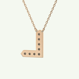 0.24 TCW Round Lab-Grown Diamond L Initial Necklace 12