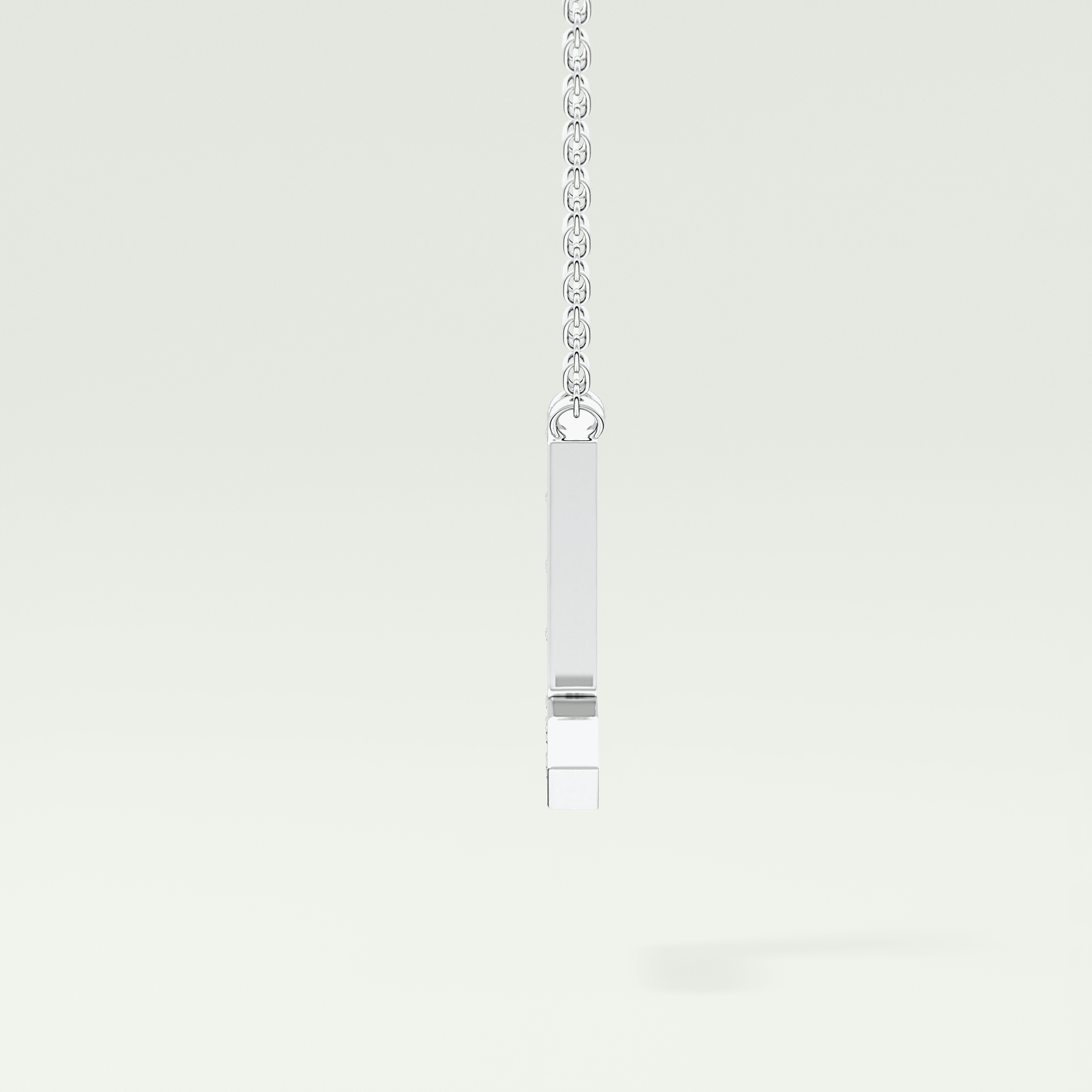 0.24 TCW Round Lab-Grown Diamond L Initial Necklace 16