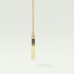 0.27 CT Round Lab-Grown Diamond K Initial Necklace 4