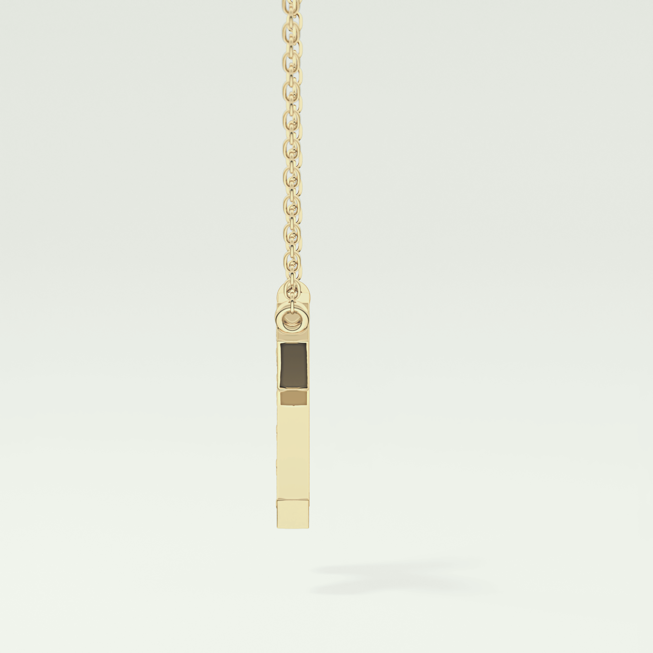 0.27 CT Round Lab-Grown Diamond K Initial Necklace 4