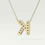 0.27 CT Round Lab-Grown Diamond K Initial Necklace 6