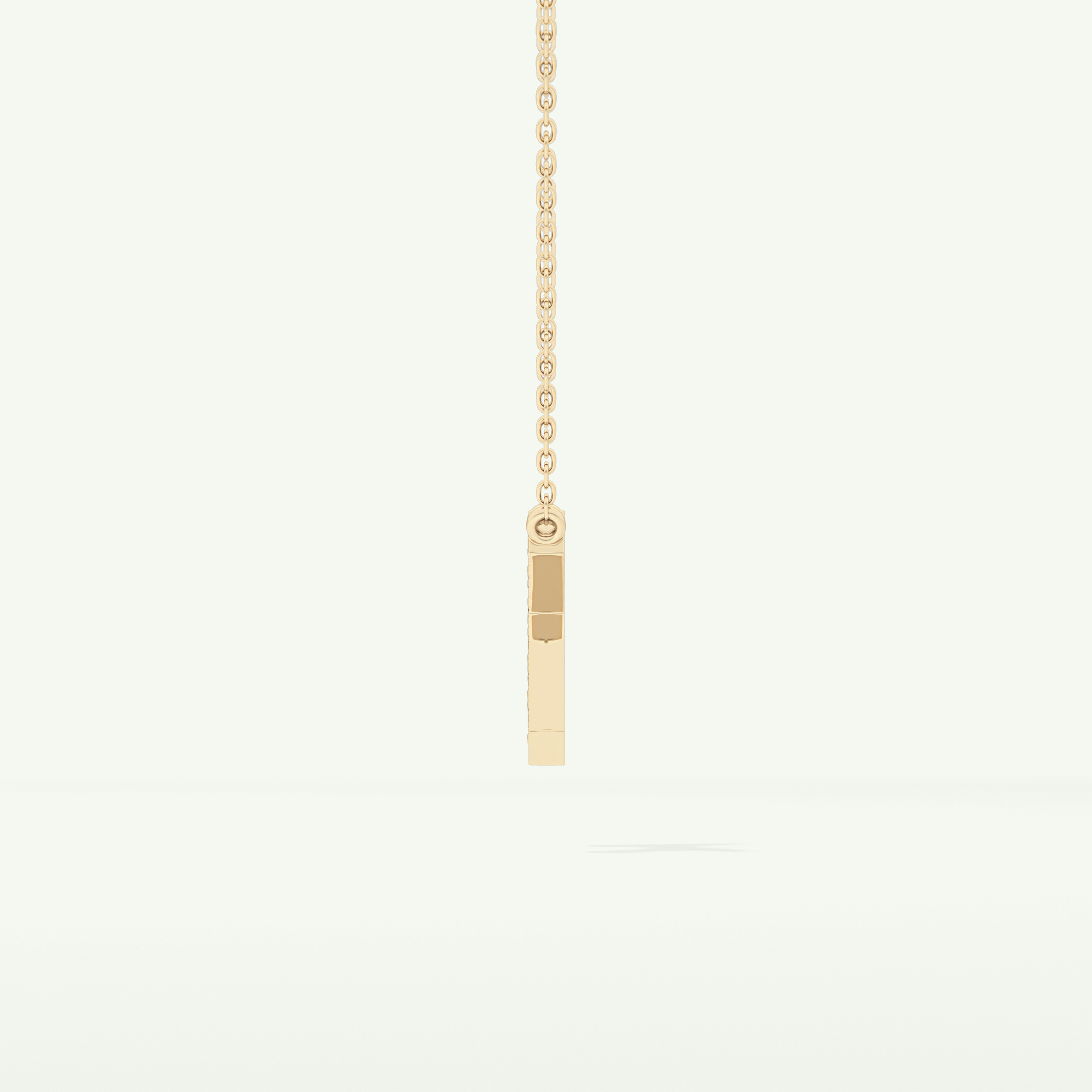 0.27 CT Round Lab-Grown Diamond K Initial Necklace 7