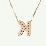 0.27 CT Round Lab-Grown Diamond K Initial Necklace 13