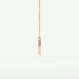 0.27 CT Round Lab-Grown Diamond K Initial Necklace 14