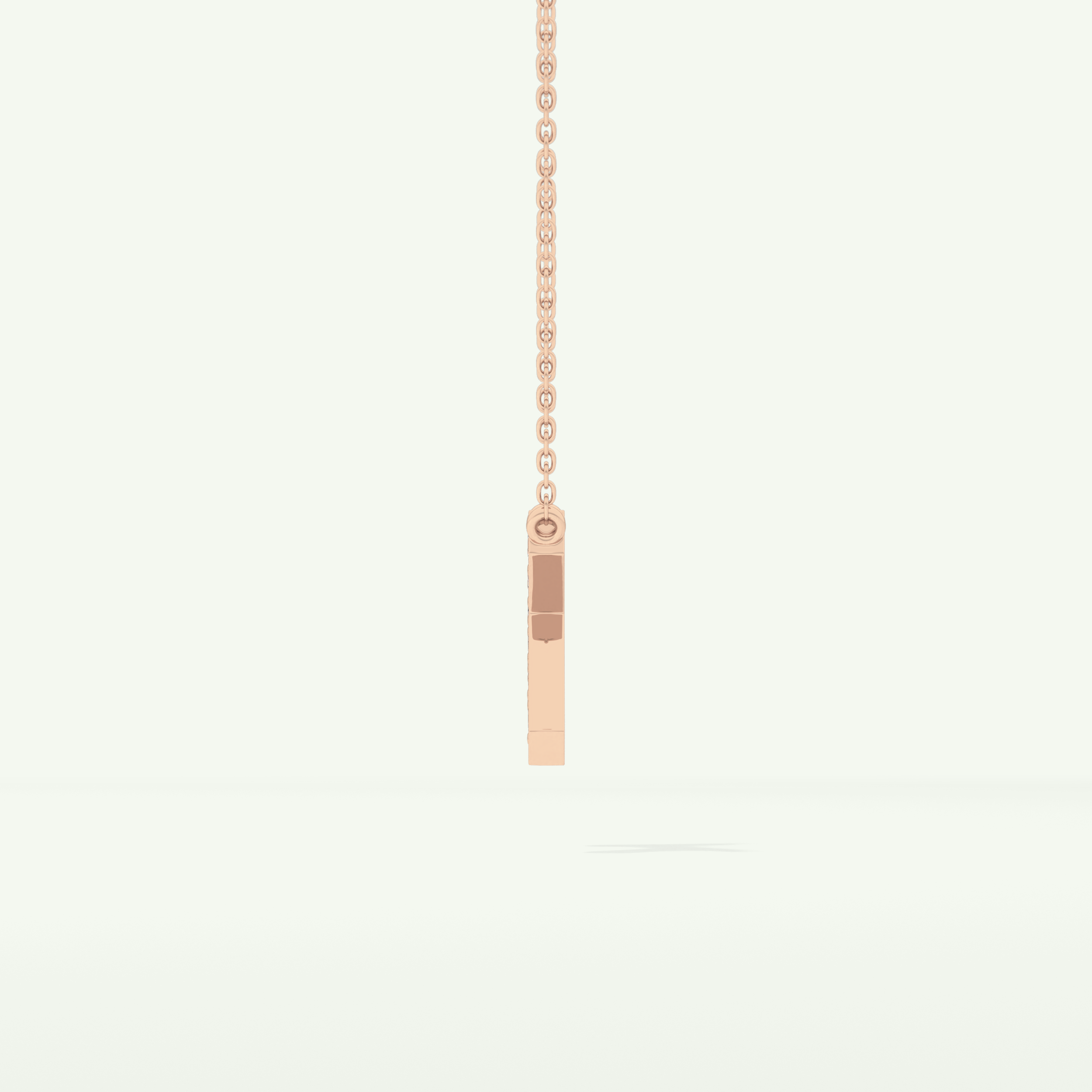 0.27 CT Round Lab-Grown Diamond K Initial Necklace 14