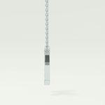 0.27 CT Round Lab-Grown Diamond K Initial Necklace 18