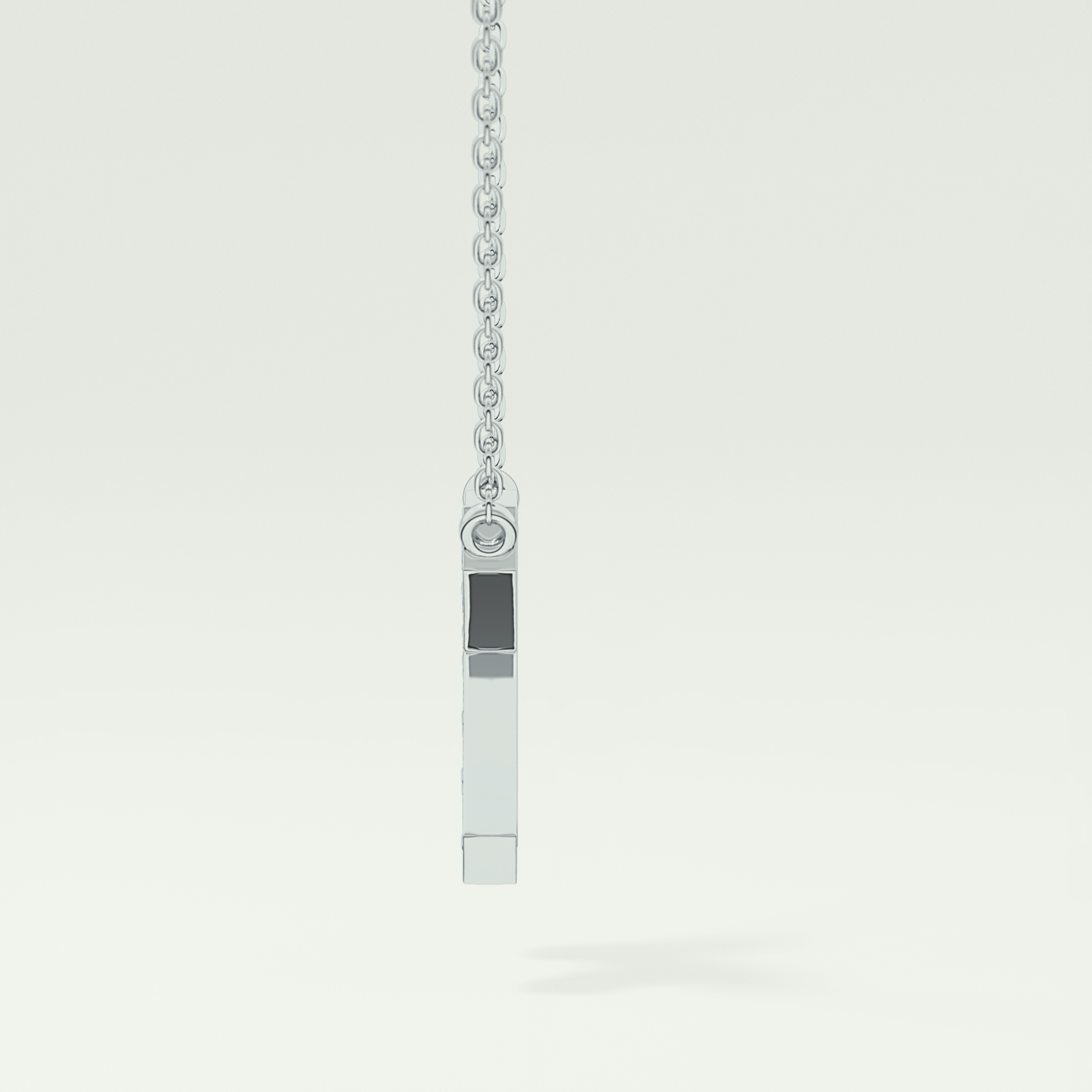 0.27 CT Round Lab-Grown Diamond K Initial Necklace 18