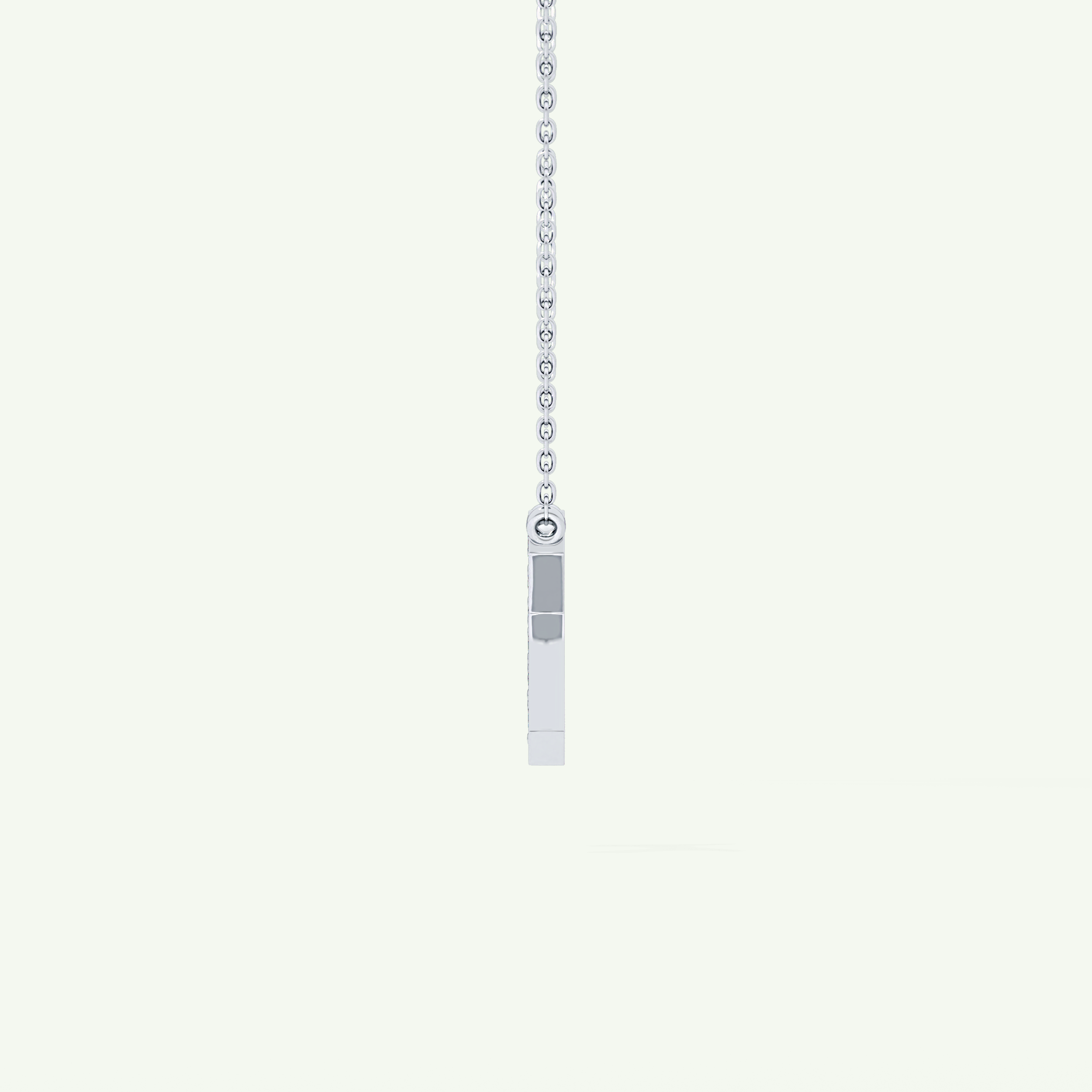 0.27 CT Round Lab-Grown Diamond K Initial Necklace 21
