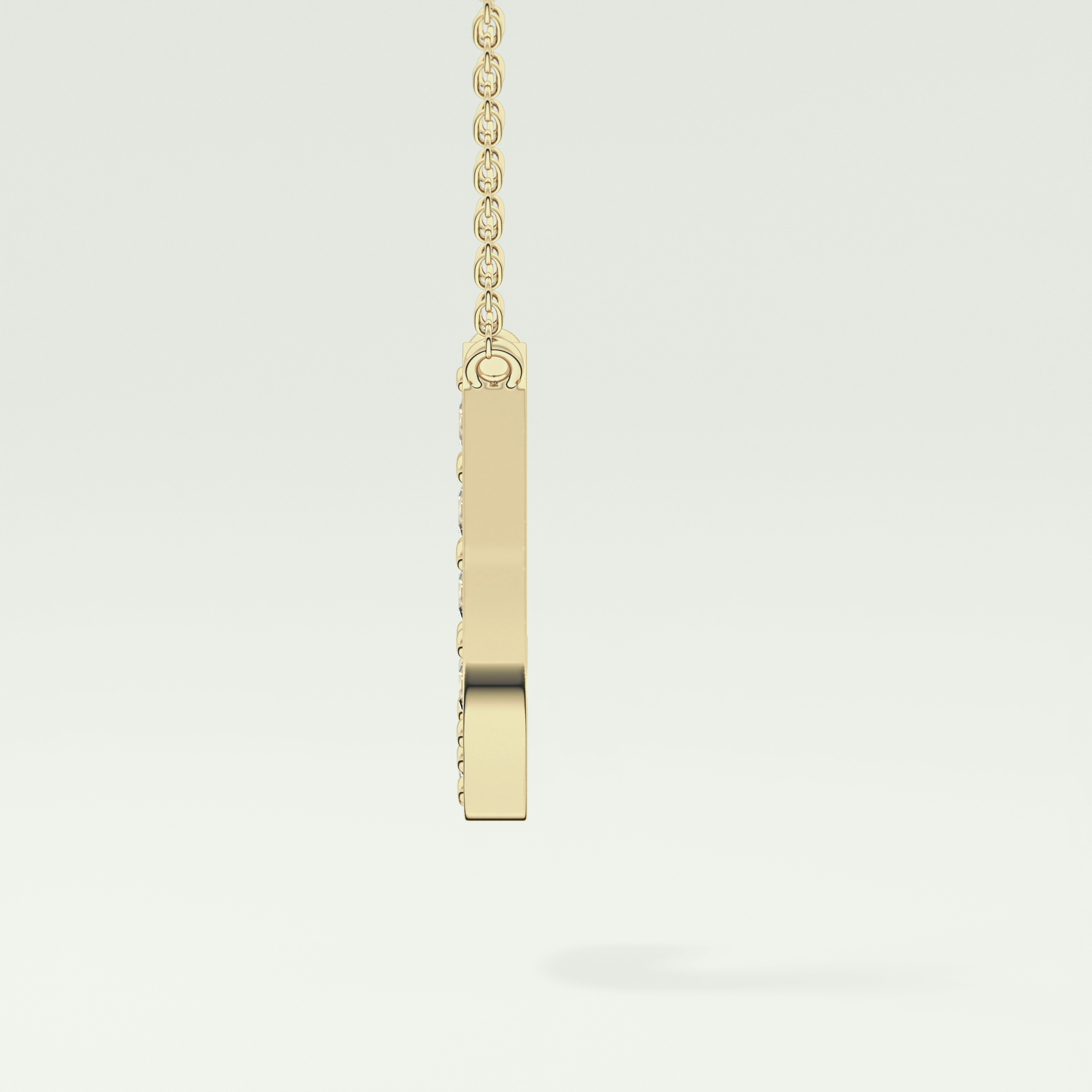 0.356 CT Round Lab-Grown Diamond J Initial Necklace 4