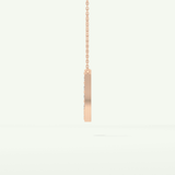 0.356 CT Round Lab-Grown Diamond J Initial Necklace 14