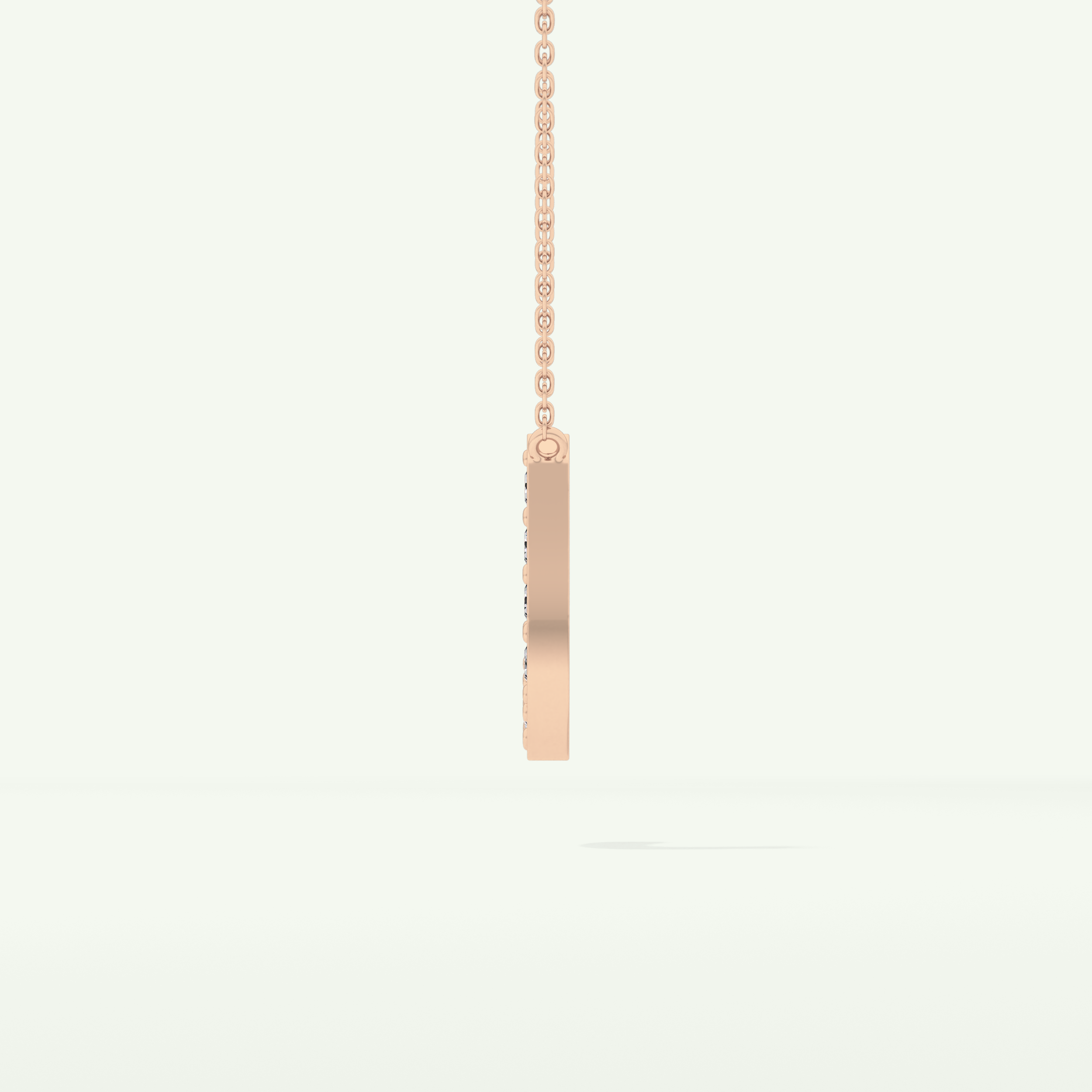 0.356 CT Round Lab-Grown Diamond J Initial Necklace 14