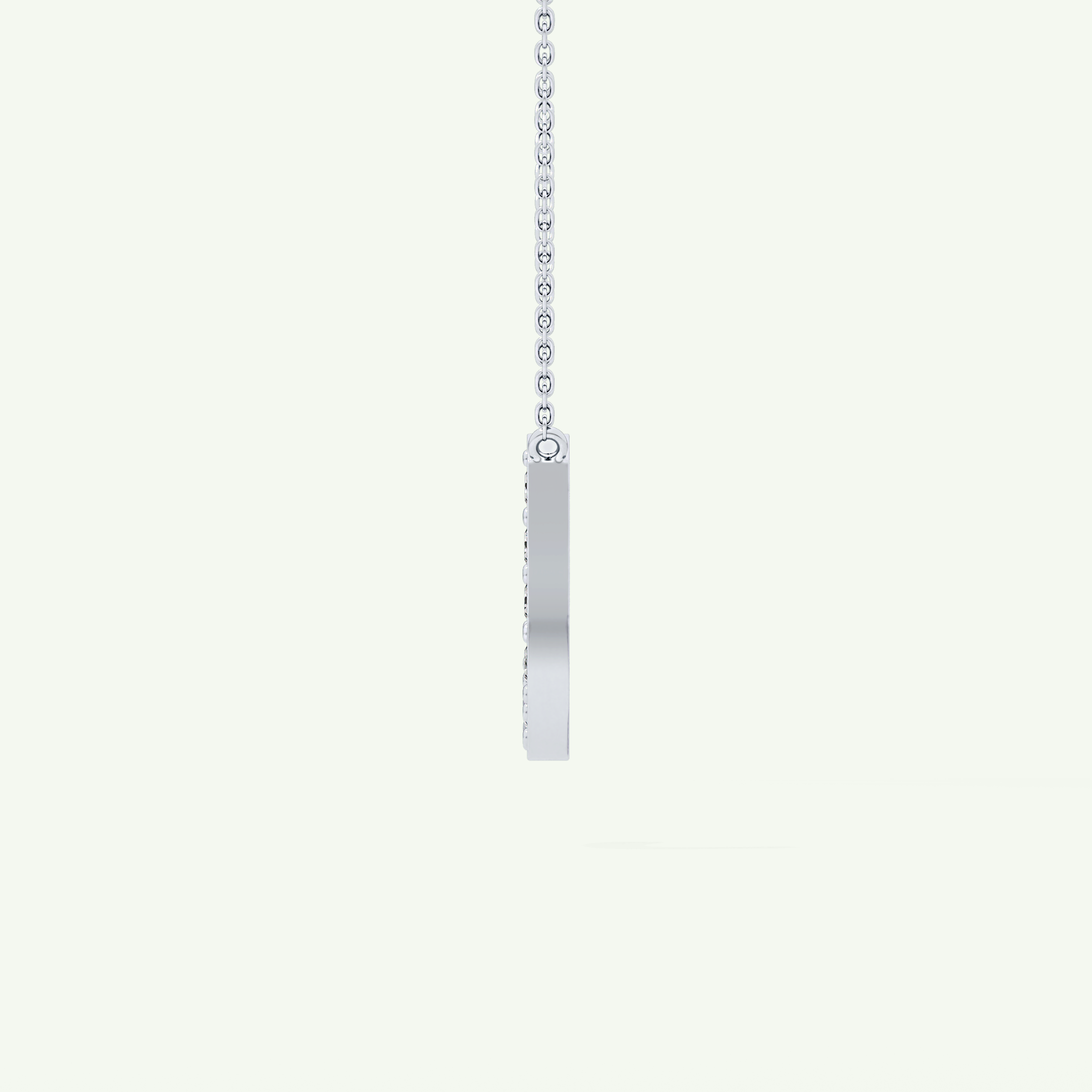 0.356 CT Round Lab-Grown Diamond J Initial Necklace 21