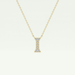 0.083 CT Round Lab-Grown Diamond I Initial Necklace 1
