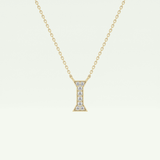 0.083 CT Round Lab-Grown Diamond I Initial Necklace 1