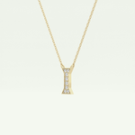 0.083 CT Round Lab-Grown Diamond I Initial Necklace 2