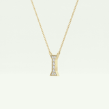0.083 CT Round Lab-Grown Diamond I Initial Necklace 2