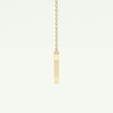 0.083 CT Round Lab-Grown Diamond I Initial Necklace 3
