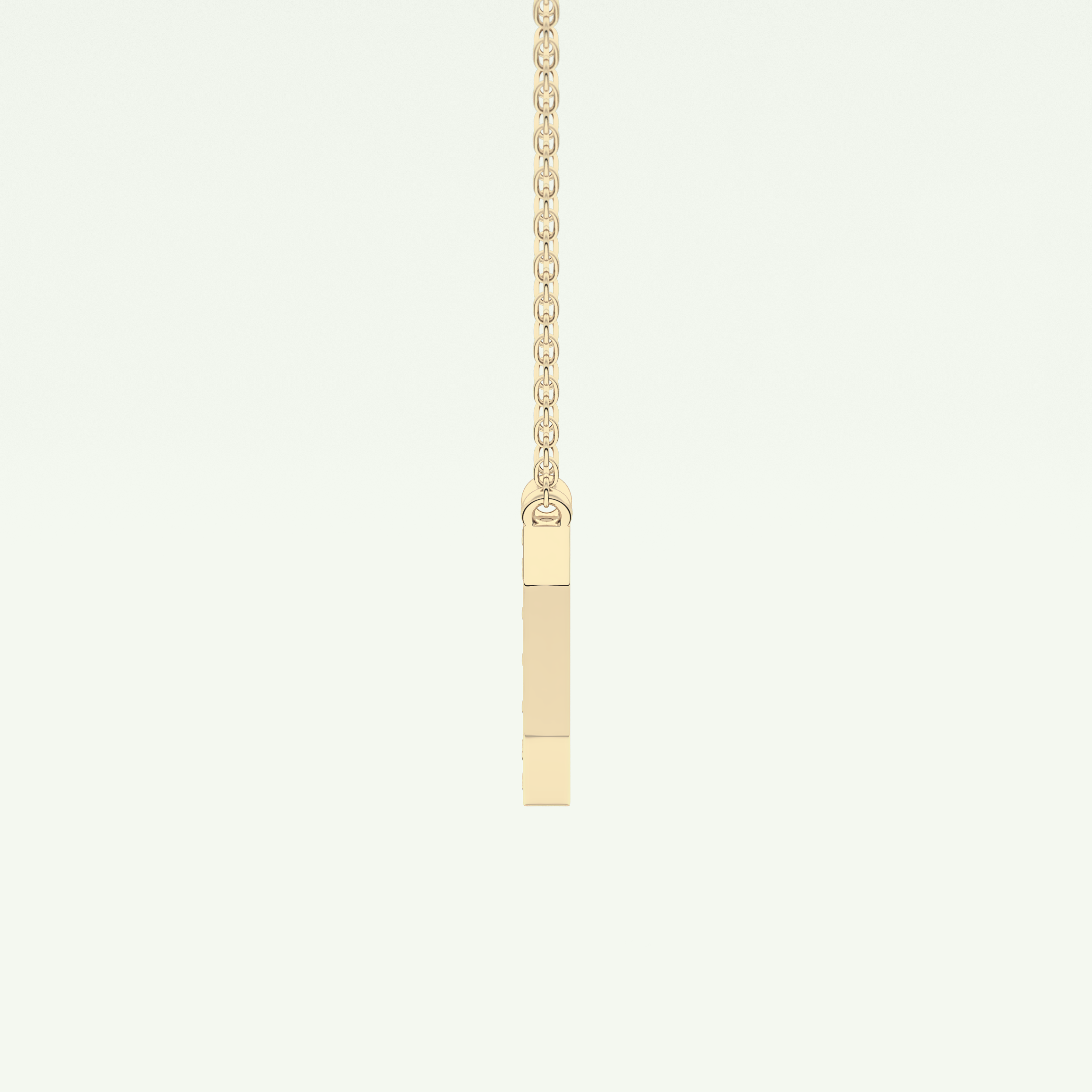 0.083 CT Round Lab-Grown Diamond I Initial Necklace 3