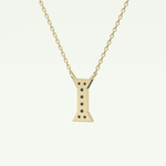 0.083 CT Round Lab-Grown Diamond I Initial Necklace 4